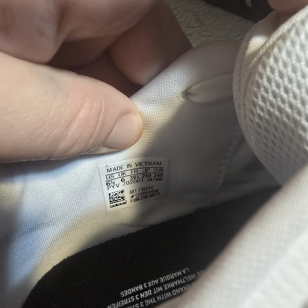 Adidas Men's White and Black Sneakers - Picture 4 of 4